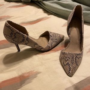 Snake skin heels